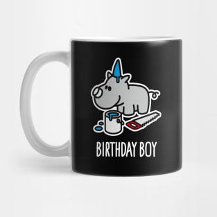 Funny birthday boy Rhino party hat happy birthday cartoon Mug